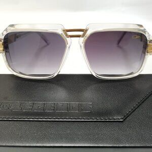 NEW Cazal Square 6004/3 C004 Clear Frame Lenses Grey Gradient Unisex Sunglasses